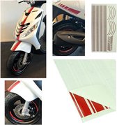 Stickerset Piaggio Zip sport AMG look 14-delig rood