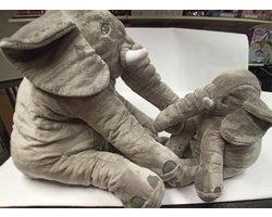 set van 2 Knuffel olifanten, de ene is 65 cm, Super zacht en super lief XXL  (mama) -... | bol.com