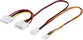 Deltaco SSI-34A cable gender changer 2x 3-pin 2x 4-pin Noir, Rouge, Jaune
