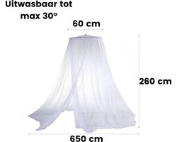 Klamboe Wit - Muskietennet - Hemeltje - Sluier Ledikant - Muggennet Baby - Mosquito Net