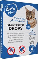 Anti-parasitaire druppels tegen vlooien, teken, mijten en luizen - Voor katten vanaf 3 maanden - 4x1,5 ml