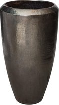 PTMD Flaxx Ronde Bloempot - H105 x Ø56 cm - Geglazuurd keramiek - Brons
