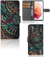 GSM Hoesje Geschikt voor Samsung Galaxy S21 Flip Case Aztec