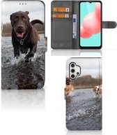 GSM Hoesje Samsung Galaxy A32 5G Wallet Book Case Honden Labrador