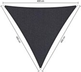 Shadow Comfort - Gelijkzijdig driehoek schaduwdoek - 400 x 400 x 400 cm - Carbon Black