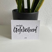 Wenskaart Verjaardagskaart Gefeliciteerd 10 stuks - bijStip