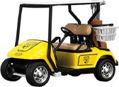 METAL Golfkar pull back 4-ass | golfauto | golf | auto | geel | metaal