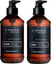 L'anza Wellness CBD-Infused Hair Care - Veganistische verzorgingslijn - Revive Shampoo 236ml - Revive conditioner 236ml - Nature haar verzorgingslijn -