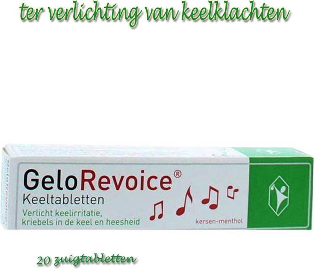 GeloRevoice- 20 zuigtabletten - voor bescherming van het mondslijmvlies en keelholte