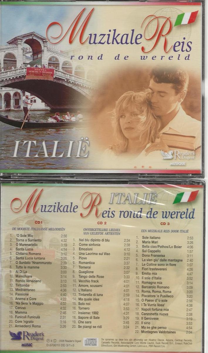 Italië - Muzikale Reis Rond de Wereld/ 3 CD