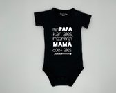 Romper mijn papa kan alles - Zwart, 62/68
