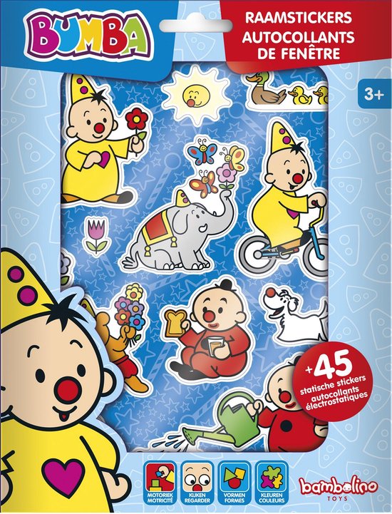 Bumba raamstickers, niet permanente verplaatsbare stickers met speelachtergrond - Bambolino Toys