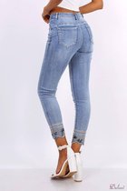 Broek Dulani hoge taille met detail 06