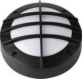 LED Tuinverlichting - Buitenlamp - Maran - Wand - Aluminium Mat Zwart - 6W Natuurlijk Wit 4000K - Rond
