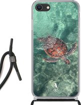 iPhone SE (2020) hoesje met koord - Sea Turtle