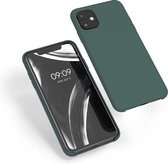kwmobile telefoonhoesje geschikt voor Apple iPhone 11 - Hoesje met siliconen coating - Smartphone case in mosgroen