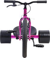 Sullivan Junior Big Wheel Slider Drift Trike met 18" voorwiel and V-rem - roze/zwart/zilver