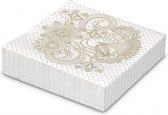 GALA Servetten - Mia White Gold - 40x40cm - 25 Stuks - Dessin