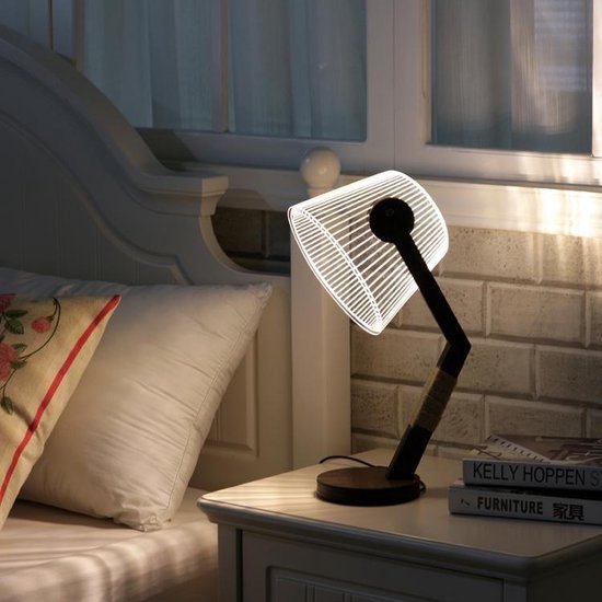 Beperkingen vlot Veeg direct-ledverlichting Mode Eenvoudige Acryl Home Slaapkamer Nachtkastje  Creatieve 3D... | bol.com