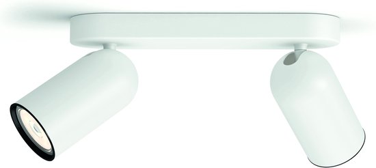 Philips Pongee opbouwspot - 2-lichts - wit | bol.com