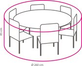 DistriCover Hoes voor Tuinset - met 6/8 stoelen Ø 260 x 85 cm Premium Quality