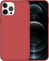 iPhone 12 Pro Case Hoesje Siliconen Back Cover - Apple iPhone 12 Pro - Koraalroze