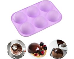 ZijTak - halve bol - 2 STUKS - silicone - chocolate bomb - dessert - Pastel paars