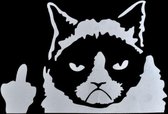 Grumpy cat auto sticker - Boze kat autosticker - 1 stuks