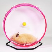 Hamster speelgoed - Looprad - Loopwiel - Roze - ⌀ 12cm