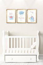 Decoratie hout poster 3 stuk Love my Little Magic
