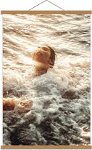 Schoolplaat – Zon Schijnend in het Water - 60x90cm Foto op Textielposter (Wanddecoratie op Schoolplaat)