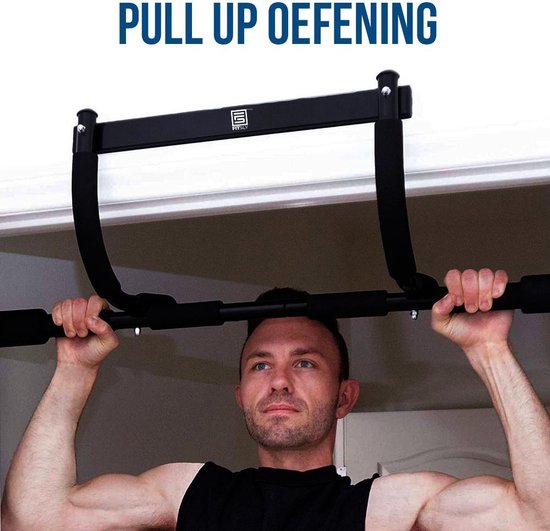 ROMIX Optrekstang, Multifunctioneel Deurkozijn Pull Up Bar Met Instelbare Breedte En Vergrendelingsmechanisme Professionele Thuis Gym Trainer Uitrusting Voor Workout Oefening Fitness Training