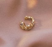 Drop hangertje ear cuff | goud gekleurd