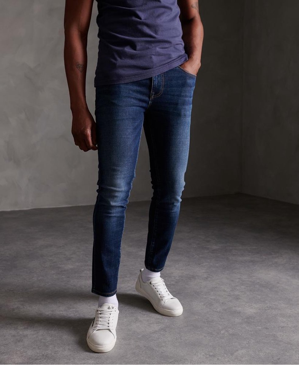 Superdry Jeans Skinny Fit Travis Donker Blauw (M70010NS - VE8)