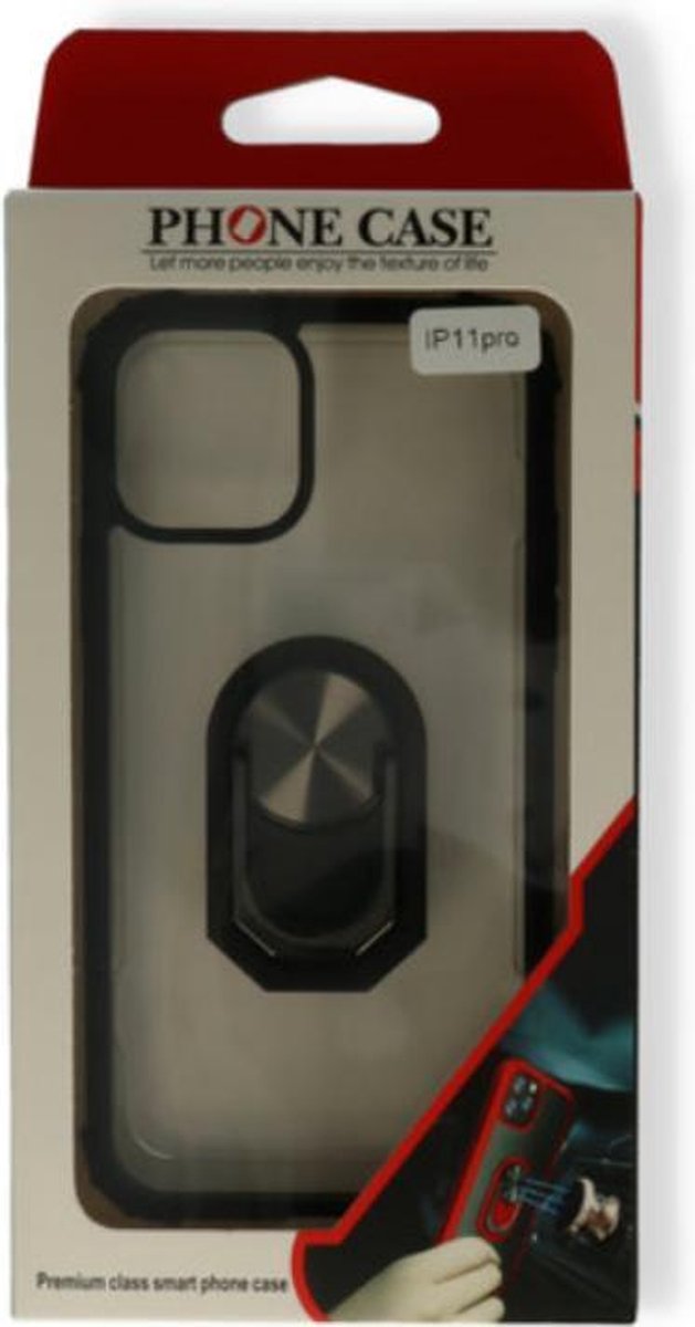 TF Cases | Apple iPhone 12 pro max | Phone case | backcover | Zwart | magneet | Premium | hendel voor koord |