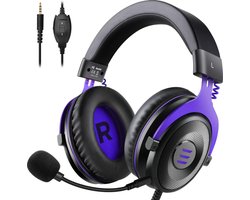 EKSA E900 Gaming Headset Surround Sound met Zachte Oorbeschermers voor PC - PS4/PS5 - Xbox one, S, X - Ruisonderdrukking Microfoon