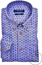 Ledûb modern fit print blauw