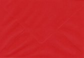 50 Gekleurde Enveloppen - Rood - 14x20cm - Gegomde puntklepsluiting