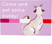 Kaart - Postcard - Come Get Some Pussy - LGBT+ - Regenboog - Lesbisch