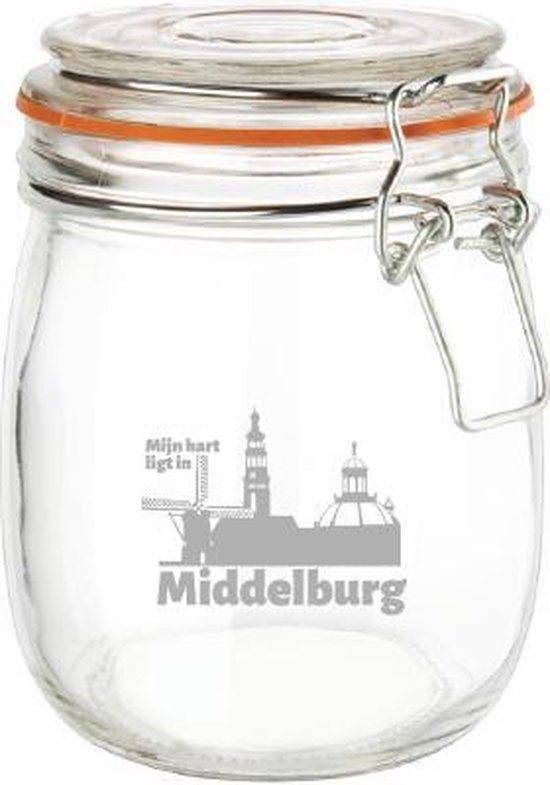 Gegraveerde Weckpot 0.75 ltr Middelburg