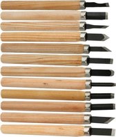 Houtsnijwerk gereedschap – houtsnij set - Wood carving - hout - gereedschap - hout bewerking - gutsen set  - 12 stuks