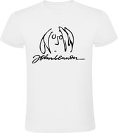 John Lennon Heren t-shirt | The Beatles | Liverpool | popmuziek | come together |  Wit
