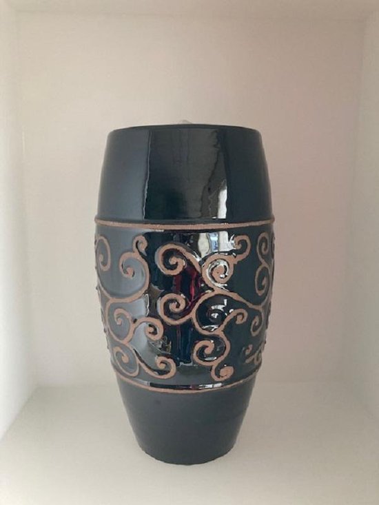 Olielamp / brander - Keramiek - 55 cm hoog - Zwart van Mica Decorations — afbeelding 4