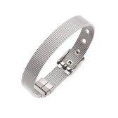 Amodi® Jewellery - Mesh Armband - Verstelbaar - Zilverkleurig