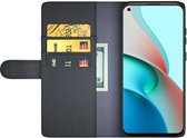 Xiaomi Redmi Note 9T Portemonnee Hoesje Echt Splitleer Zwart