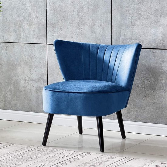 Zelden stel voor Vervoer Safoona - Luxe stoel - Sofa Stoel - Relaxstoel - Fauteuil - Stof - Blauw |  bol.com