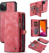 CaseMe - Hoesje geschikt voor iPhone 11 Pro - 2 in 1 Wallet Book Case - Rood