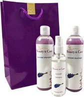 Beauty & Care - Douche- en Geurpakket Deluxe Lavendel - Lavendel douchegel, shampoo en roomspray