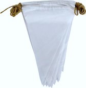 a sunny day vlaggenlijn - stof - 100% katoen - wit - vlaggetjes slinger - bruiloft decoratie - 10 meter