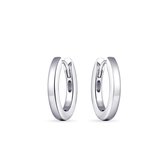 Jewels Inc. - Oorringen - Glad Ovaal met scharnier - 3mm Breed - 20mm - Gerhodineerd Zilver 925